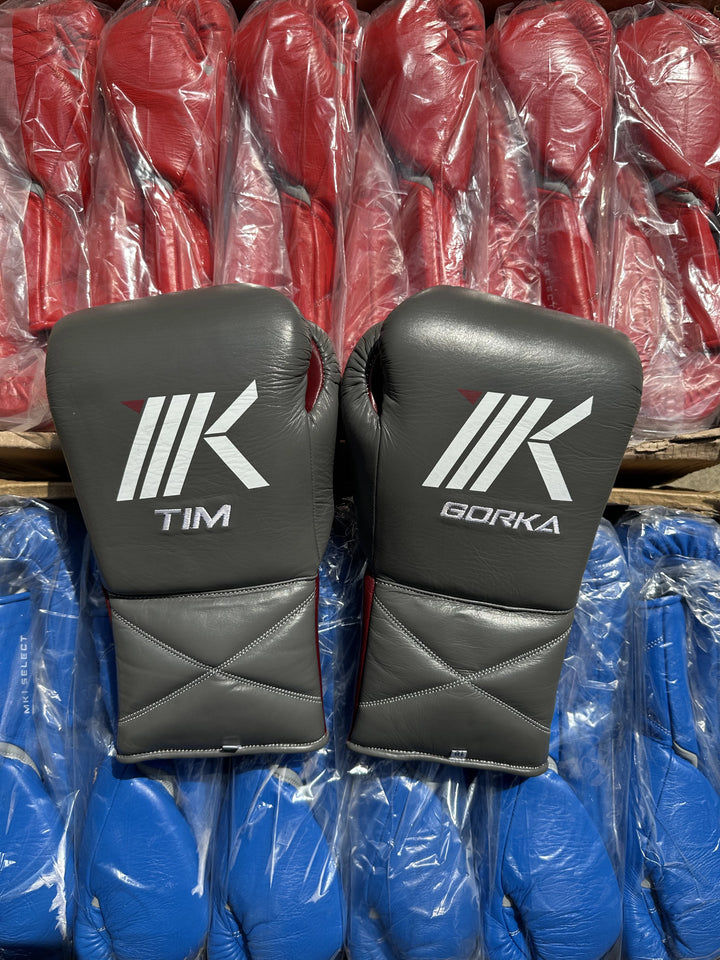 MTO: Dark Grey & Burgundy Boxing Gloves