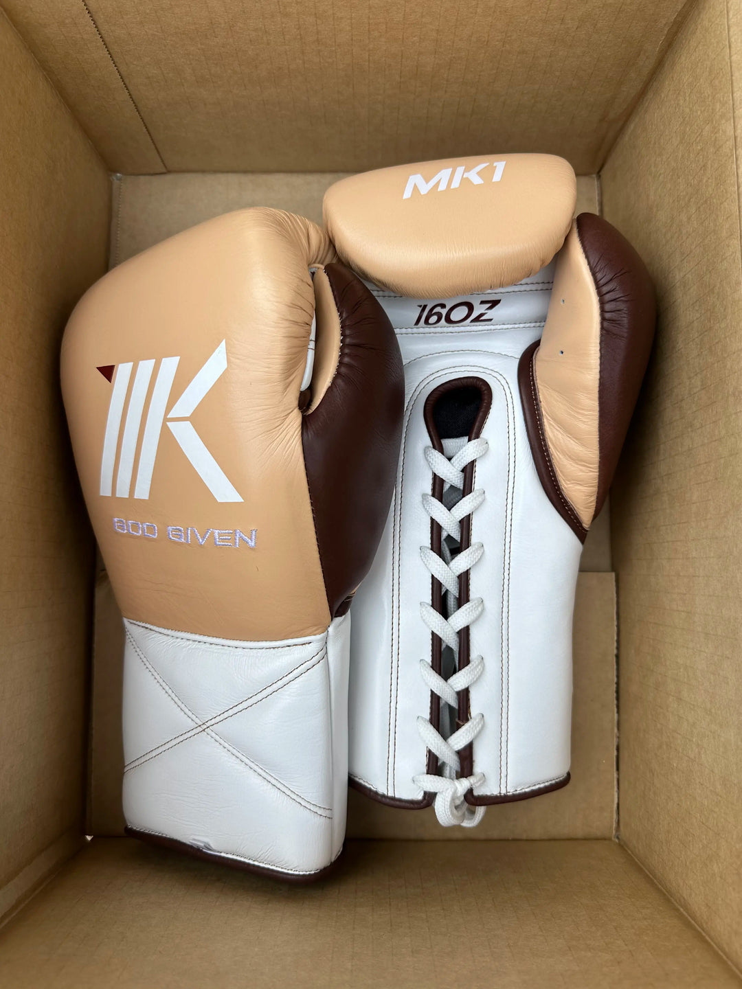 MTO: Tan, White, & Vintage Brown Boxing Gloves